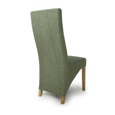 Bryson Wave Back Weave Dining Chair - Green – studio view 2