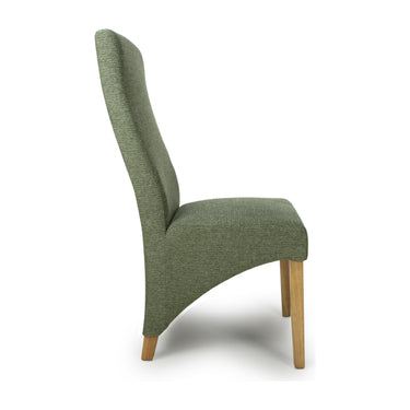 Bryson Wave Back Weave Dining Chair - Green – studio view 3