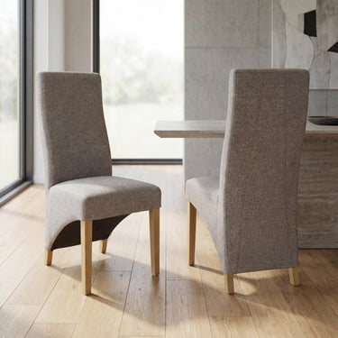 Bryson Wave Back Weave Dining Chair - Mocha – styled in a dining room
