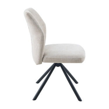 Caden Fabric Swivel Dining Chair - Mink – studio view 3