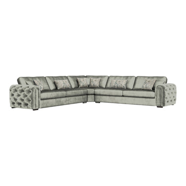 Cavendish 2 Corner 2 Fabric Sofa in Jewel Taupe velvet fabric