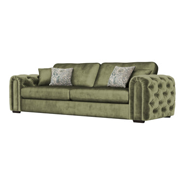 Cavendish 2 Seater Fabric Sofa in Jewel Sage velvet fabric