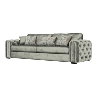 Cavendish 3 Seater Fabric Sofa in Jewel Taupe velvet fabric
