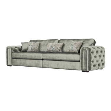 Cavendish 4 Seater Fabric Sofa in Jewel Taupe velvet fabric