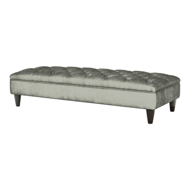 Cavendish Fender Fabric Footstool in Jewel Taupe velvet fabric