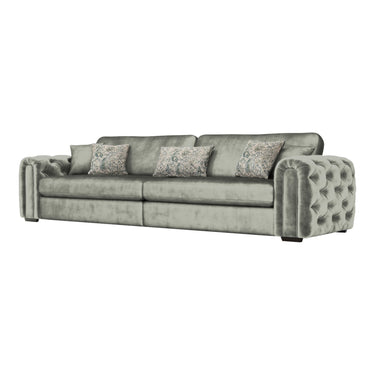 Cavendish Grand Fabric Sofa in Jewel Taupe velvet fabric