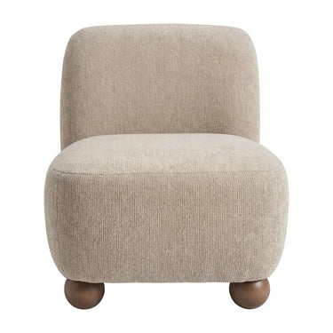 Cleo Fabric Accent Chair - Biscuit – front view