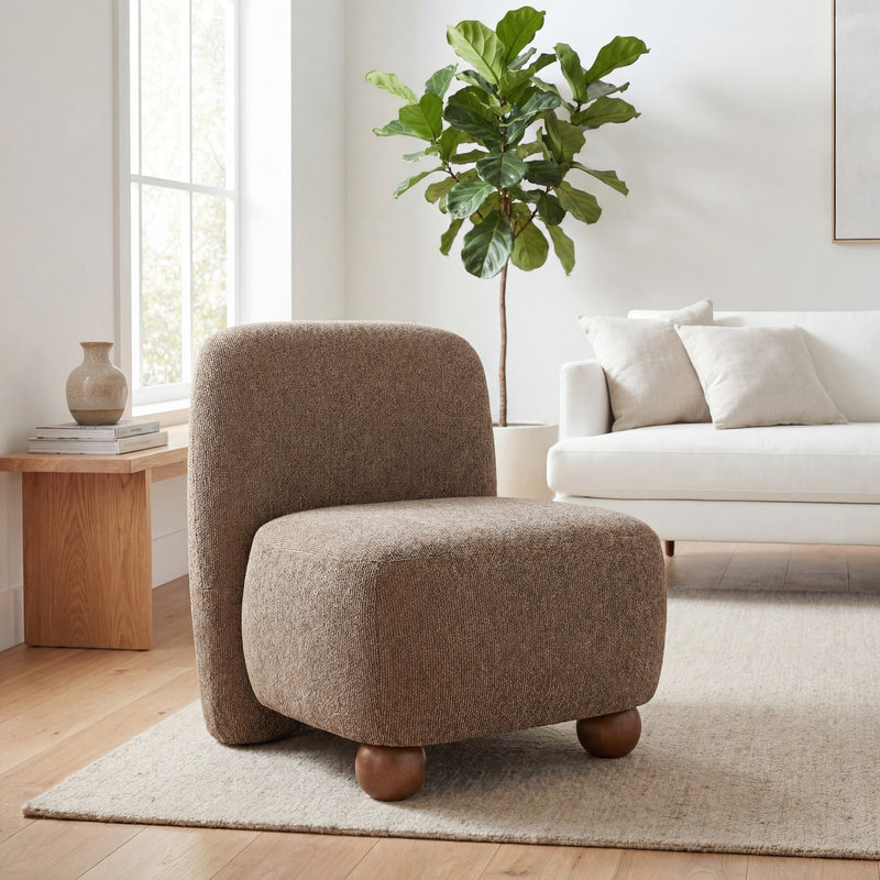 Cleo Fabric Accent Chair - Mocha