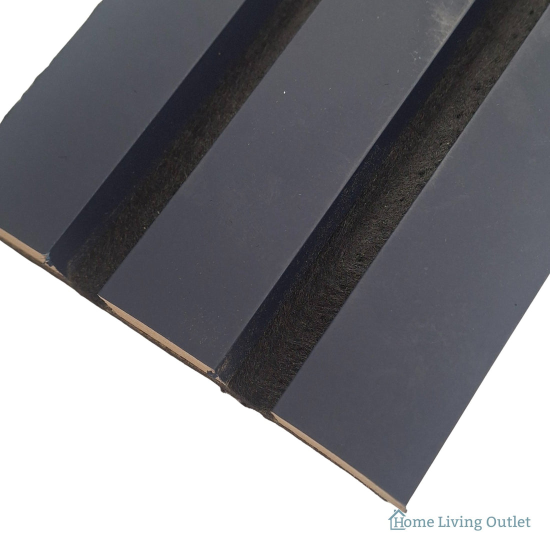 Coloured Acoustic Standard Slat Wall Panels - 3-Sided - 240cm x 32cm (2 Pack) – Blue