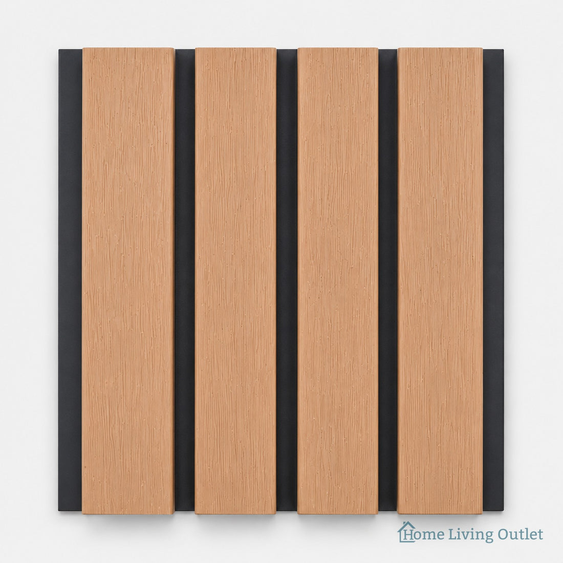 Composite Exterior Slat Wall Cladding - Waterproof, UV - Resistant - Standard Slat – 290 × 19.2 cm (4 pack) / Light Oak