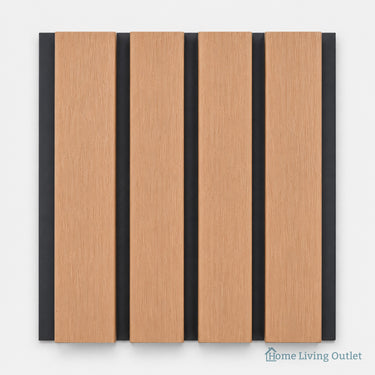 Composite Exterior Slat Wall Cladding - Waterproof, UV - Resistant - Standard Slat – 290 × 19.2 cm (4 pack) / Light Oak