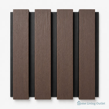 Composite Exterior Slat Wall Cladding - Waterproof, UV - Resistant - Standard Slat – 290 × 19.2 cm (4 pack) / Smoked Oak