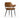 Cortez Leather Effect Dining Chair - Tan – studio view 1