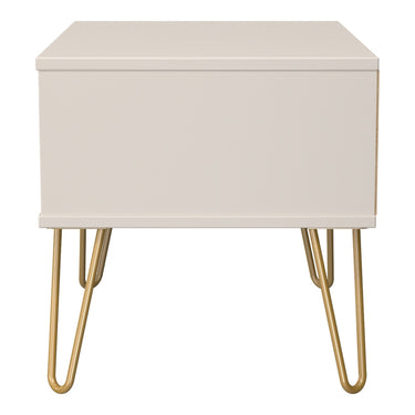 Cube 1 Drawer Wide Bedside Cabinet in Kashmir Matt, side view