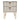 Cube 2 Drawer Bedside Cabinet in Kashmir Matt with gold hairpin legs, front view