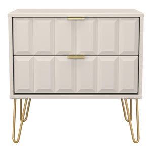 2 Drawer Wide Bedside Cabinet