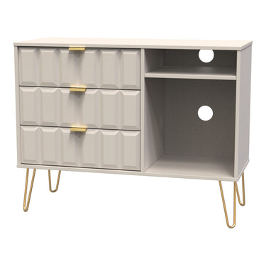 Cube 3 Drawer Sideboard in Kashmir Matt, angled view