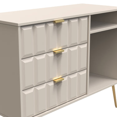 Cube 3 Drawer Sideboard in Kashmir Matt, close-up of the patterned drawer fronts