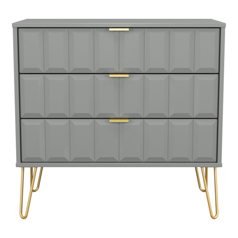 Cube 3 Drawer Wide Chest of Drawers