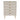 Cube 5 Drawer Wide Chest of Drawers in Kashmir Matt with gold hairpin legs, front view