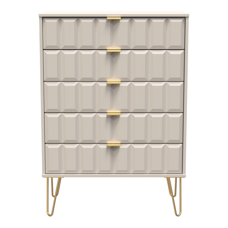 Cube 5 Drawer Wide Chest of Drawers