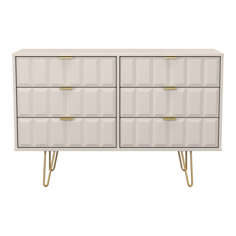 Cube 6 Drawer Double Chest of Drawers