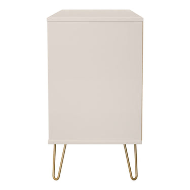 Cube 6 Drawer Double Chest of Drawers in Kashmir Matt, side view