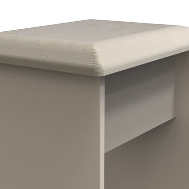 Cube Dressing Stool in Kashmir Matt, close-up of the padded seat