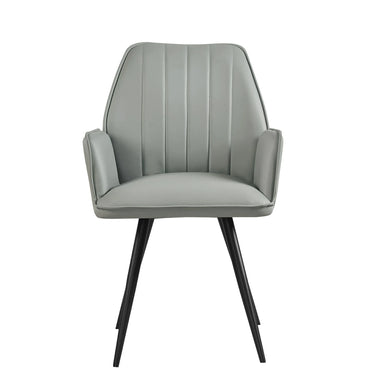 Wishbone Light Grey Faux leather Dining Chair