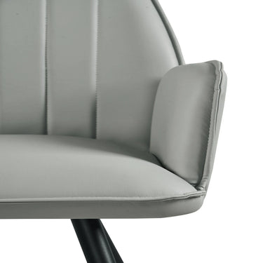 Wishbone Light Grey Faux leather Dining Chair
