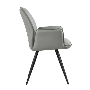 Wishbone Light Grey Faux leather Dining Chair