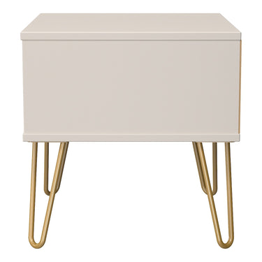 Diamond 1 Drawer Bedside Cabinet in Kashmir Matt, side view