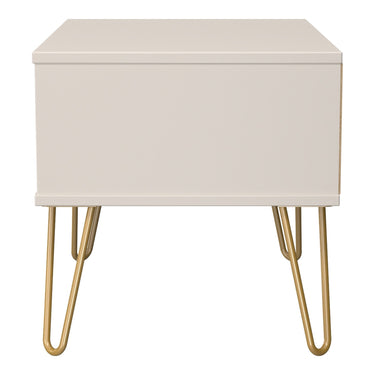 Diamond 1 Drawer Wide Bedside Cabinet in Kashmir Matt, side view