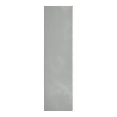 Diamond 2 Door 2 Drawer Wardrobe in Dusk Grey with gold hairpin legs, side view