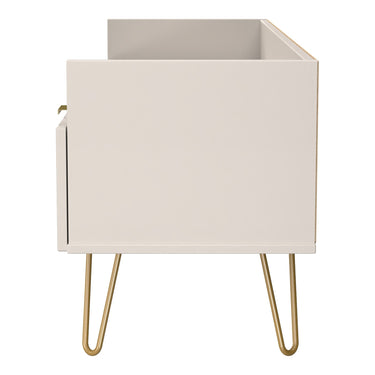 Diamond 2 Drawer TV Unit in Kashmir Matt, side view