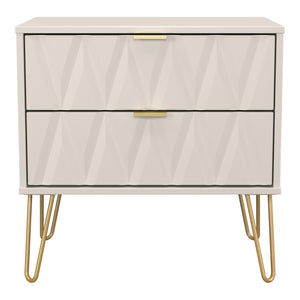2 Drawer Wide Bedside Cabinet