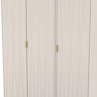 Diamond 3 Door Wardrobe in Kashmir Matt, close-up of the patterned doors