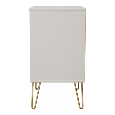 Diamond 3 Drawer Midi Chest of Drawers in Kashmir Matt, side view