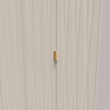 Diamond 4 Door Wardrobe in Kashmir Matt, close-up of the patterned doors