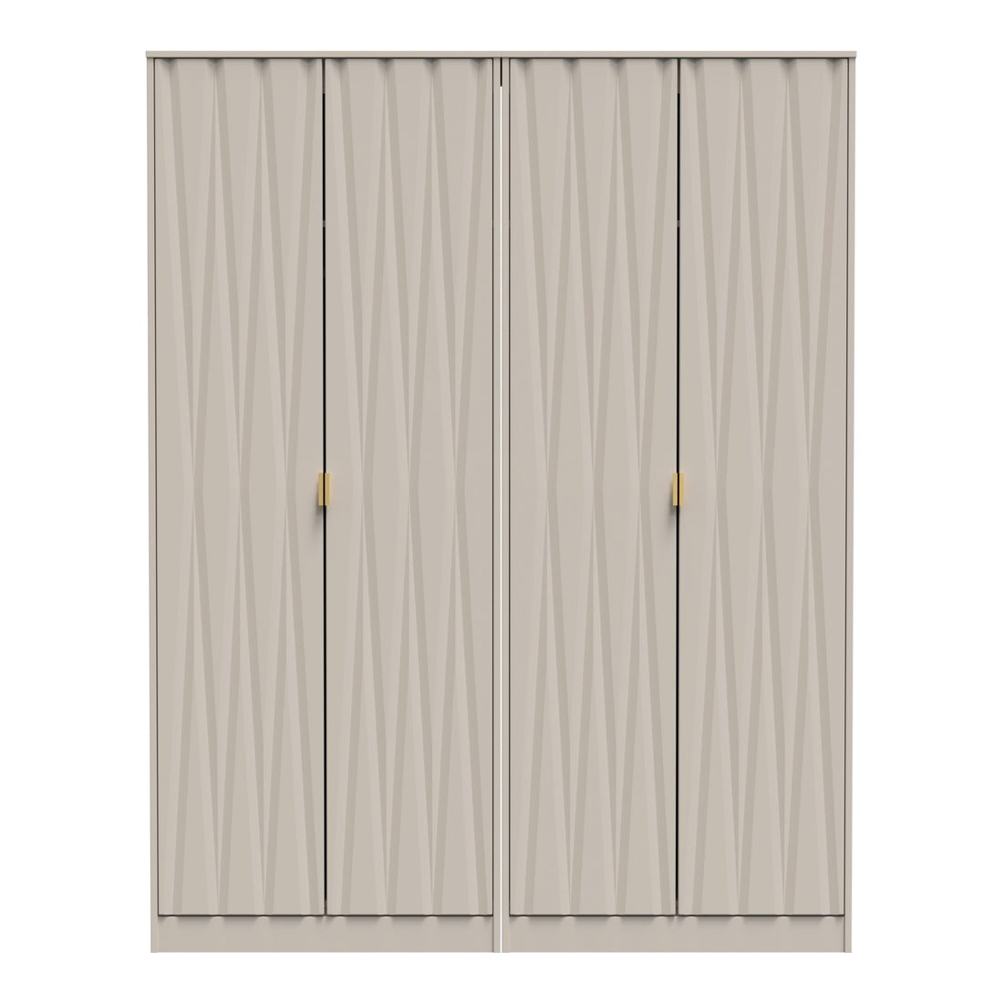 Diamond 4 Door Wardrobe in Kashmir Matt, front view