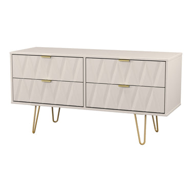 Diamond 4 Drawer Bed Box in Kashmir Matt, angled view
