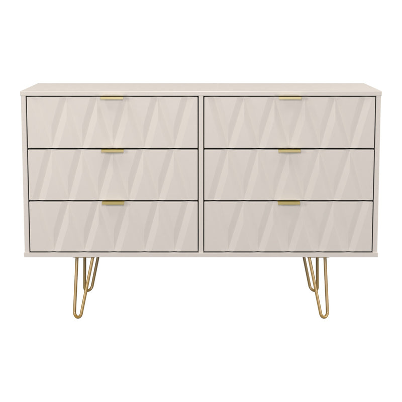 Diamond 6 Drawer Double Chest of Drawers