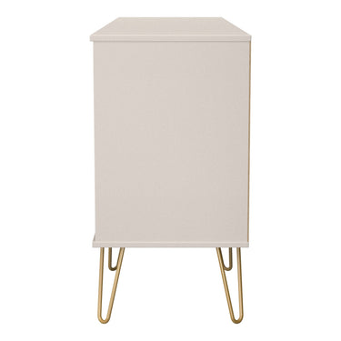 Diamond 6 Drawer Wide Sideboard in Kashmir Matt, side view
