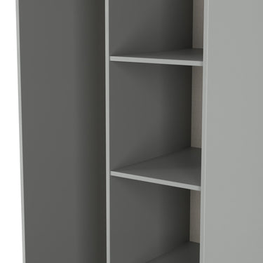 Diamond Open Wardrobe in Dusk Grey, close-up of the open shelving