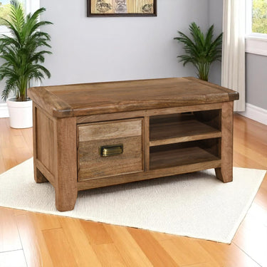 Dunmore Mango Wood Coffee Table / TV Unit - view 3