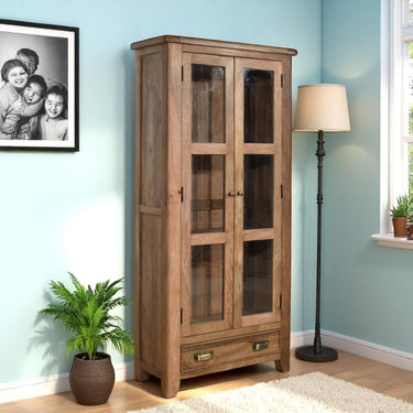 Dunmore Mango Wood Glazed Display Cabinet - view 4