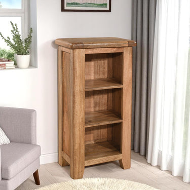 Dunmore Mango Wood Small Bookcase / DVD Rack - view 3