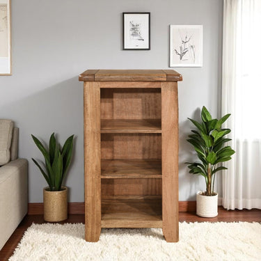 Dunmore Mango Wood Small Bookcase / DVD Rack - view 4