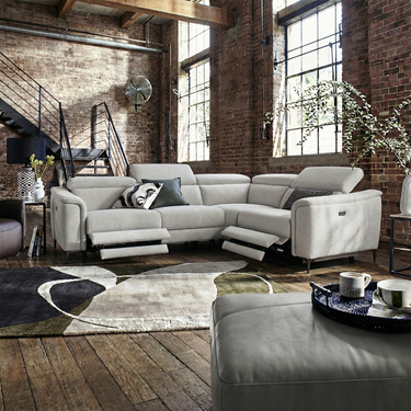 Seattle Modular Power Recliner Fabric Corner Sofa