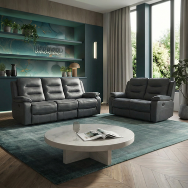 Florence 3 Seater Power Or Manual Recliner Sofa w/ Drop Down Drinks Tray